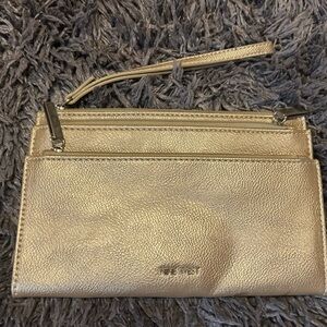 Nine West Gold Wristlet Clutch